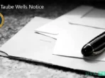 Taube Wells Notice Taube Wells Notice